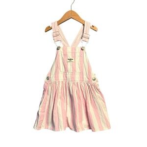 OshKosh B'gosh Pink and White Striped Overalls